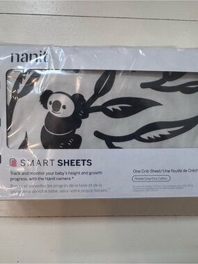 Nanit Pebble Grey Koala Smart Sheet - Grey Bib Accessory